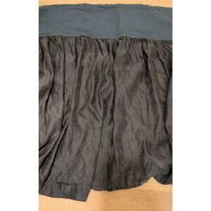 Bella Notte Paloma Silk Linen cal Eastern King‎ Bed skirt 1 Panel Navy Blue